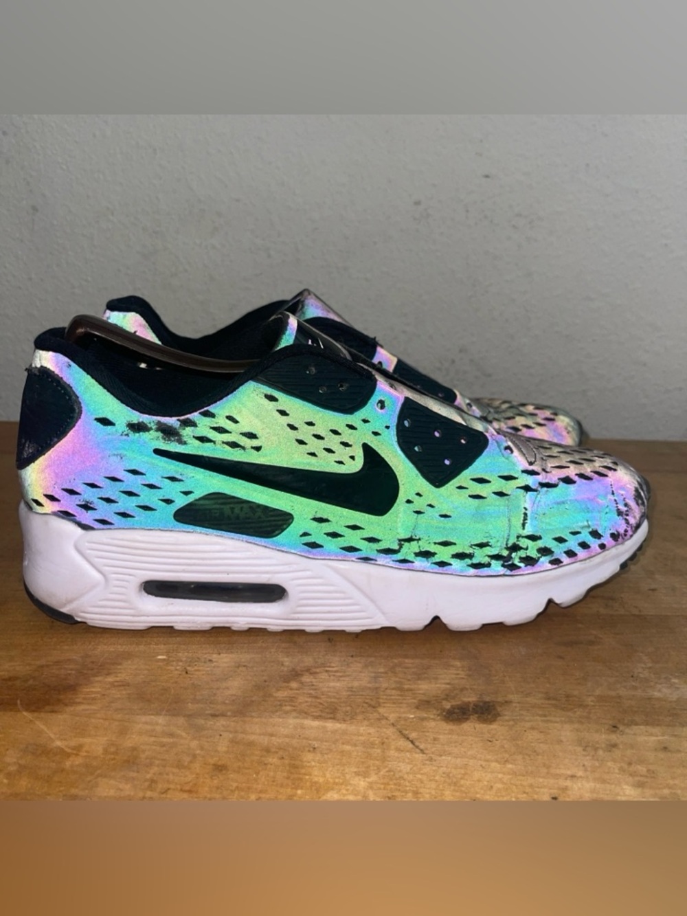 Nike Air Max 90 Ultra BR Mens 8.5 Black Dark Grey Sneakers 777427-200